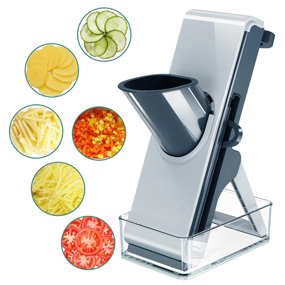 SliceMaster Pro™ — Adjustable Mandoline Food Slicer with Safety Guard
