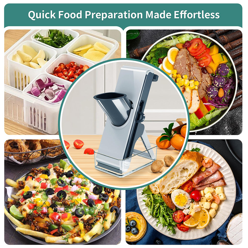 SliceMaster Pro™ — Adjustable Mandoline Food Slicer with Safety Guard