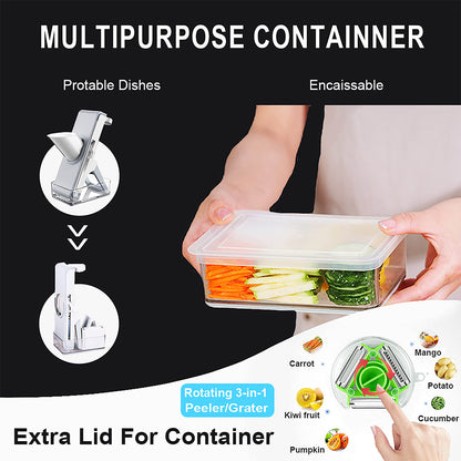SliceMaster Pro™ — Adjustable Mandoline Food Slicer with Safety Guard