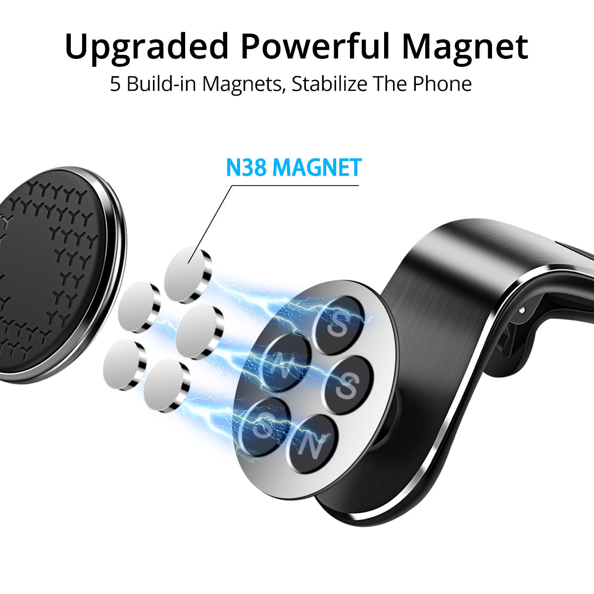 MagMount Pro™ — 360° Magnetic Car Phone Holder (Air Vent Mount)