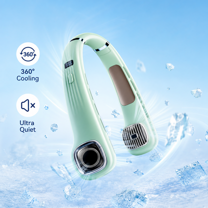 NeckBreeze™ — Hands-Free Portable Neck Fan with 3-Speed Cooling